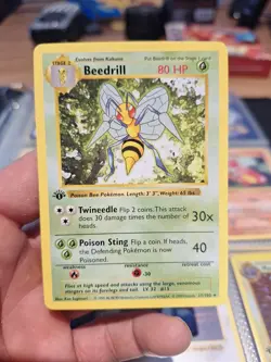 Pokemon Beedrill Base Set Shadowless 17/102 1st Ed NM - Image 1