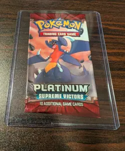 Pokemon Platinum Supreme Victors EMPTY PACK In Toploader - Garchomp - Image 1