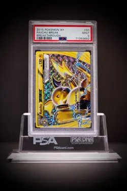2015 POKEMON XY BREAKTHROUGH #50 RAICHU BREAK PSA 9 - Image 1