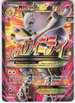 Pokemon M Mewtwo EX 160/162 Ultra Rare BREAKthrough Pokemon Lightly Played A - Image 1