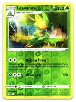 Leavanny Pokemon Reverse Holo Rare SWSH08: Fusion Strike 011/264 - Image 1