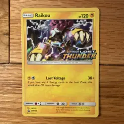 Pokemon Raikou SM150 Sun & Moon Lost Thunder Promo English - Image 1