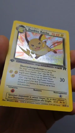 2000 Pokemon Team Rocket # 83/82 Dunkles Raichu 1. Edition Holo EXC - NM Deutsch - Image 2