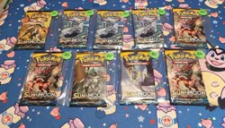 Pokemon Sun And Moon Base Booster Pack - Lot Of 9 - Image 1