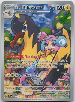 Iono's Kilowattrel 163/159 Illustration Rare Journey Together Pokemon Near Mint - Image 1