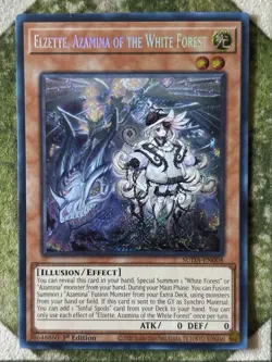 YuGiOh ELZETTE, AZAMINA OF THE WHITE FOREST Secret Rare SUDA-EN008 - Image 2