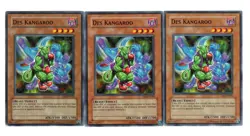 Yugioh- 3X Des Kangaroo - Common - Unlimited - DR2-EN005 - Near Mint - Image 1
