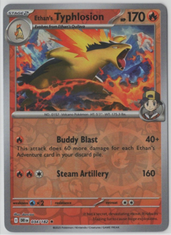 Ethan's Typhlosion (Rare/Reverse Holo-Foil) - Pokemon Card - Destined Rivals 034 - Image 1
