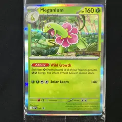 STAFF SEALED Meganium Alakazam Mega Evolution Prerelease Promo Pokemon Cards - Image 2