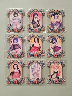 Liquid Fantasy Box Redemption COMPLETE SSS 1-9 Set Metal Trading Cards Waifu - Image 2