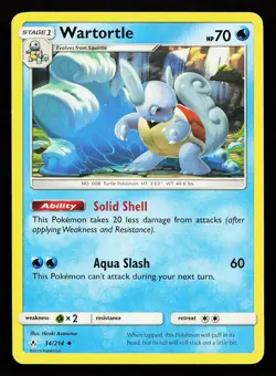 Wartortle 34/214 Uncommon Unbroken Bonds Pokemon Card - Image 1