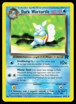 Dark Wartortle 46/82 Uncommon Team Rocket Pokemon Card - Image 1