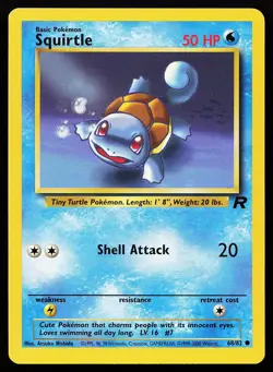 Squirtle 68/82 Unlimited Common Team Rocket Pokemon Card - Image 1