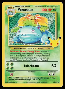 Venusaur 15/102 Holo Celebrations Classic Collection Pokemon Card - Image 1
