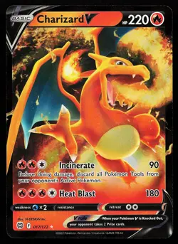 Charizard V 017/172 Holo Brilliant Stars Pokemon Card - Image 1