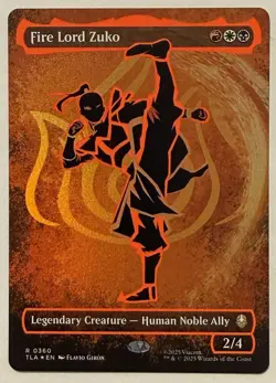 Fire Lord Zuko Borderless Neon Ink Foil - Avatar: The Last Airbender MTG - Image 1