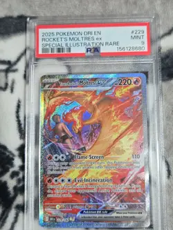 2025 Pokemon Dri En Rocket 's Moltres Ex SIR psa 9 - Image 1