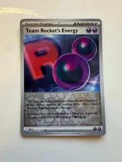 Team Rocket's Energy 182/182 Reverse Holo Destined Rivals Pokemon Near Mint - Image 1