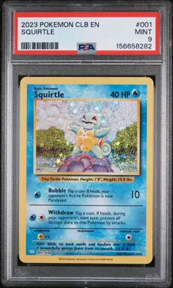 2023 POKEMON CLB-TCG CLASSIC BLASTOISE & SUICUNE ex DECK 001 SQUIRTLE PSA MINT 9 - Image 1