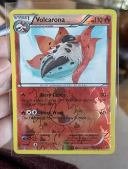 2011 Pokemon TCG Noble Victories Volcarona 21/101, Reverse Holo RARE, NM - Image 1