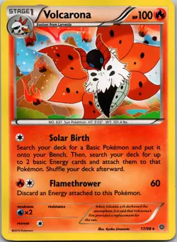 Volcarona (17) #17/98 Holo Rare XY - Ancient Origins Pokemon Near Mint or Better - Image 1