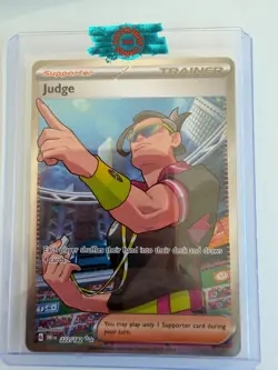 Judge SV10: Destined Rivals - Pokemon NM 222/182 card Supporter Trainer Full Art - Image 1