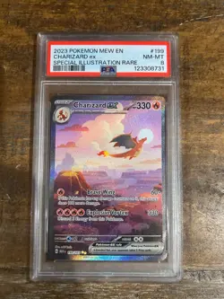 POKEMON 2023 Mew En 151 Special Illustration Rare CHARIZARD EX #199 PSA 8 RARE - Image 1