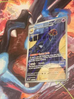 Pokemon TCG Destined Rivals Team Rocket’s ORBEETLE Illustration Rare Mint - Image 2