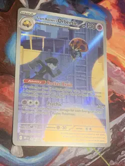 Pokemon TCG Destined Rivals Team Rocket’s ORBEETLE Illustration Rare Mint - Image 3