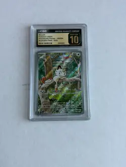 Pokemon Meowth 106/094 Illustration Rare Phantasmal Flames CGC Pristine 10 - Image 1