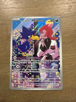Pokemon TCG Pokemon Team Rocket's Murkrow Holo (DRI) 200/182 Near Mint NM - Image 1