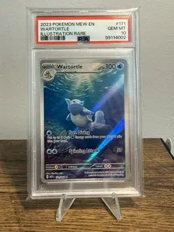 Pokemon Wartortle 171/165 Scarlet & Violet 151 Illustration Rare PSA 10 - Image 1