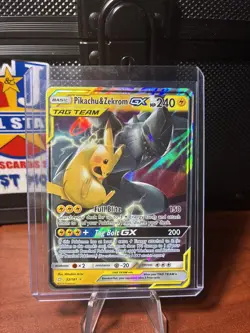 Pokemon Pikachu & Zekrom GX 33/181 SM-Team Up Ultra Rare Holo Tag Team (MINT!) - Image 1