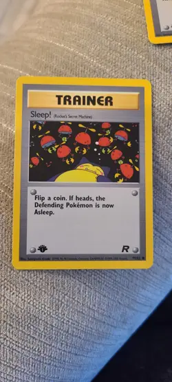 1st Edition Pokemon TCG - Sleep! #79/82 - Team Rocket Regular - Image 1