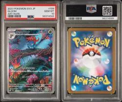 PSA 10 Pokemon Japanese Ruler of the Black Flame Gloom AR #109 - Image 3