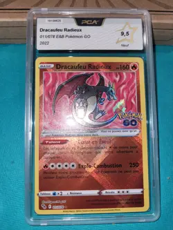 Carte Pokemon Dracaufeu Radieux 011/078 Pokemon GO PCA 9,5 FR - Image 2