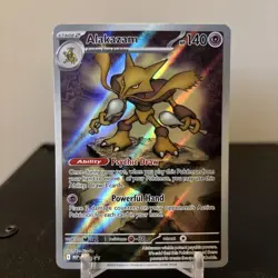 Pokemon Alakazam 009 Mega Evolution ETB Promo Illustration Rare Near Mint - Image 1