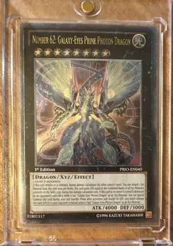 Yu-Gi-Oh! Number 62 Galaxy-Eyes Prime Photon Dragon Ultimate 1st Ed PRIO-EN040 - Image 1