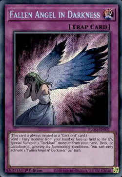 Fallen Angel Of Darkness - Secret Rare 1st Edition BLGG-EN031 - NM - YuGiOh - Image 1