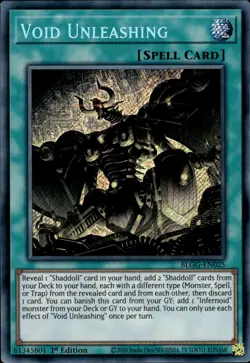 Void Unleashing - Secret Rare 1st Edition BLGG-EN025 - NM - YuGiOh - Image 1