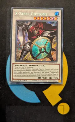 L26D-ENX43 X-Saber Gottoms Secret Rare 1st Ed YuGiOh - Image 1
