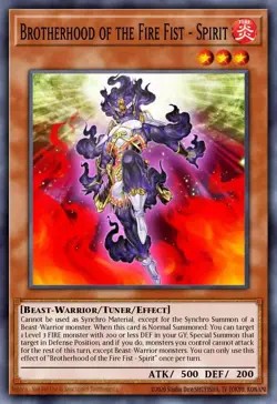 Brotherhood of the Fire Fist - Spirit - FIGA-EN024 Super Rare 1st Edition Yugioh - Image 1
