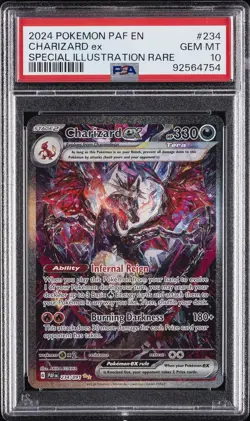 2024 POKEMON PAF EN-PALDEAN FATES SPECIAL ILLUSTRATION RARE CHARIZARD EX PSA 10 - Image 1