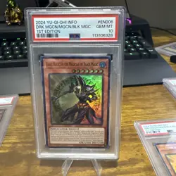 🔥 YUGIOH Dark Magician The Magician of Black Magic ULTRA RARE INFO-EN006 PSA 10 - Image 1