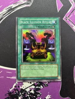 Yugioh Black Illusion Ritual MRL-051 Super Rare Unlimited LP Miscut Error OC - Image 1