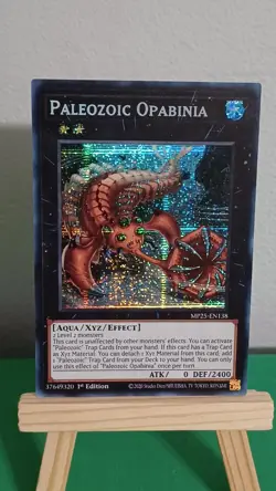 2025 Yugioh Paleozoic Opabinia MP25-EN128 Prismatic Secret Rare 1st Edition - Image 2