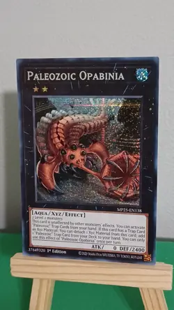 2025 Yugioh Paleozoic Opabinia MP25-EN128 Prismatic Secret Rare 1st Edition - Image 3