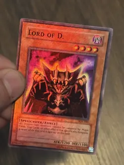 Yugioh Lord of D. SDK-041 Super Rare Unlimited OG Print Heavy Holo Bleed LP - Image 2