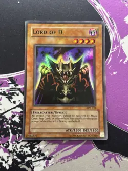 Yugioh Lord of D. SDK-041 Super Rare Unlimited OG Print Heavy Holo Bleed LP - Image 5