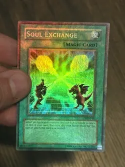 Yugioh Soul Exchange SDY-041 Super Rare Unlimited OG Print Heavy Holo Bleed LP - Image 2